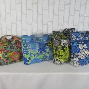Lot 4 Vera Bradley Tote Shoulder Bag